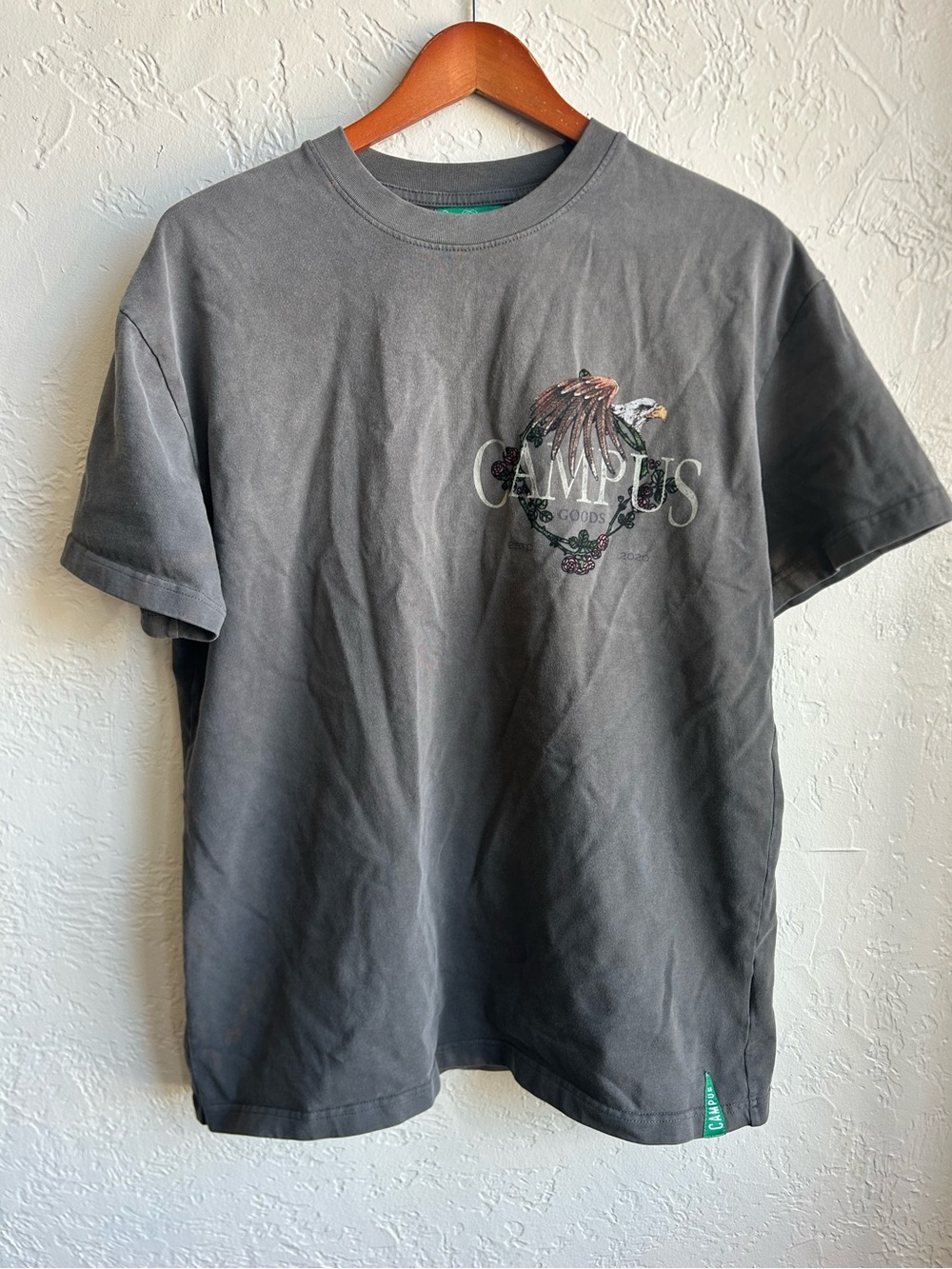 CAMPUS GOODS DREAMCATCHER T-SHIRT (SUN FADE WASH GREY)